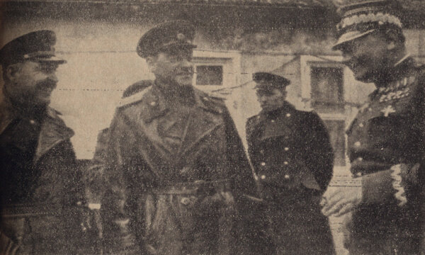 Three leaders after meeting at Zhukov's office