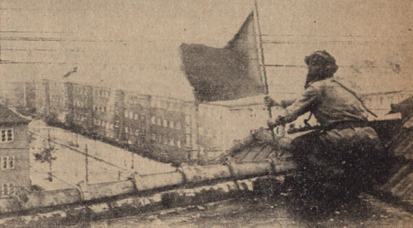 Soviet flag raised