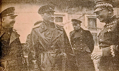 Three leaders after meeting at Zhukov's office